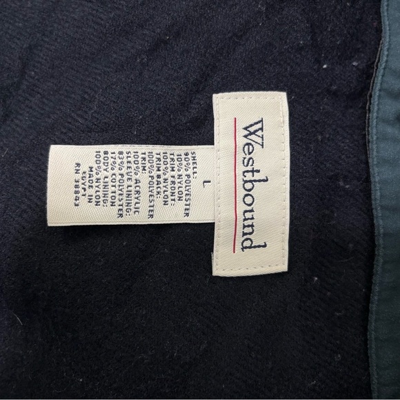 Westbound Women's Large Green Coat Lined Hooded Zip Button Winter FLAW - Picture 7 of 12